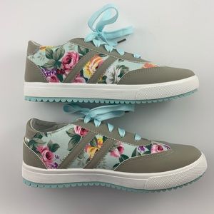 Floral & Teal sneakers